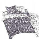 Dadka Povlečení bavlna Anežka bílá/tmavě šedá DUO 140x200, 70x90 cm