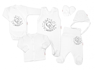 Soupravička do porodnice 6D, Medvídek na měsíčku, vel. 56; 56 (1-2m)