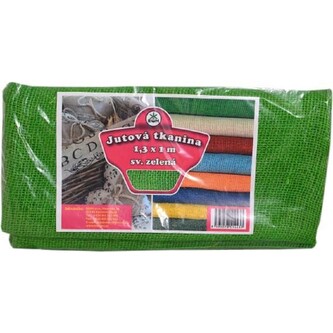 Jutová tkanina 1,3 x 1 m - sv. zelená"