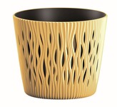 Květináč SANDY ROUND, vklad - hořčice 19 cm, doprodej