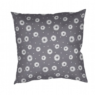 Dadka Povlak na polštář bavlna Anežka bílá na tmavě šedém 40x40 cm