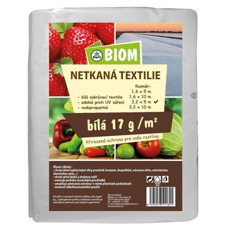 Netkaná textílie bílá 3,2 x 5 m, 17 g/m2