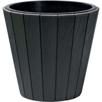 Květináč WOODE, vklad - antracit 30 cm