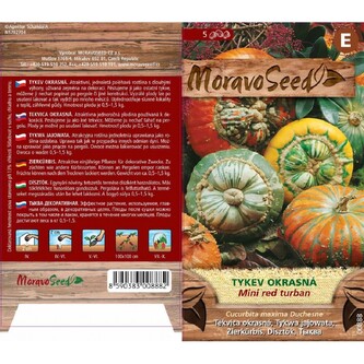 Okrasné tykvičky - MINI RED TURBAN_1 g