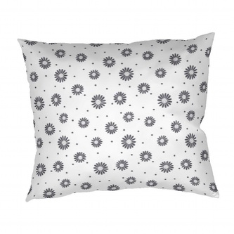 Dadka Povlak na polštář bavlna Anežka tmavě šedá na bílém 40x50 cm