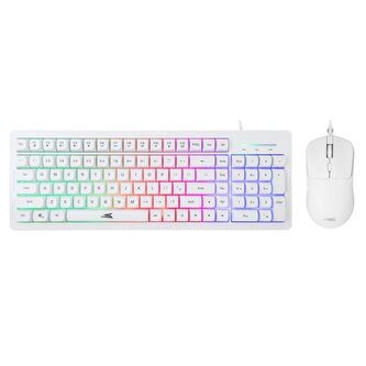 Baracuda ORCA herní set membránová klávesnice a myš, US layout, bílá (BGC-011)