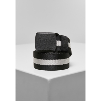 Opasek textilní Urban Classics Centre Stripe Belt - černý, L/XL