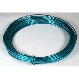 Vázací drátek alu. - 2 mm x 12 m, 100 g, tyrkys