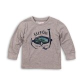 Tričko chlapecké s dlouhým rukávem, Minoti, Cast 6, šedá - 80/86