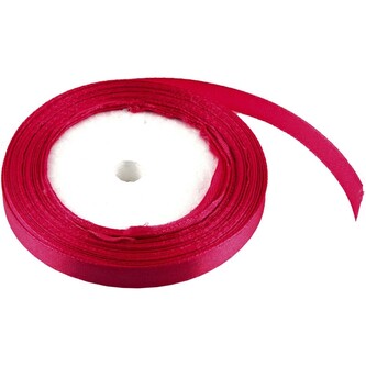 Satén stuha 1 cm, 23 m, jahoda