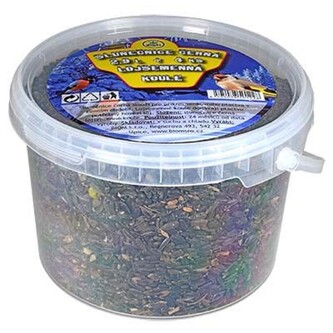 Slunečnice černá 2,9 l + 4 ks lojsemenná koule, kbelíček"