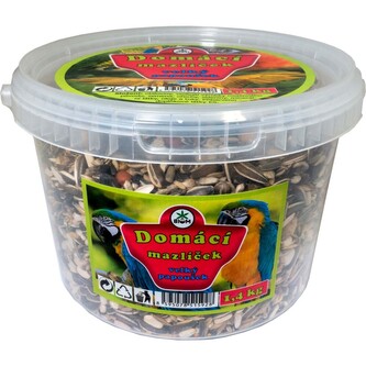 Domácí mazlíček - Velký papoušek 1,4 kg, kbelík"