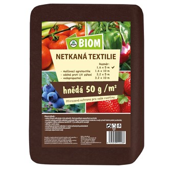 Netkaná textílie hnědá 1,6 x 5 m, 50 g/m2