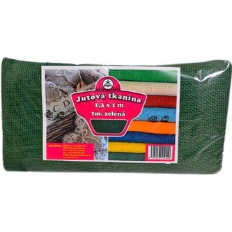 Jutová tkanina 1,3 x 1 m - tm. zelená"
