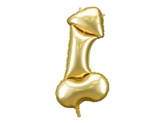 Foliový balonek Zlatý penis 46 x 88 cm