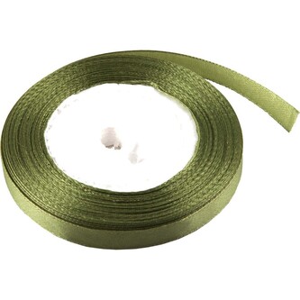 Satén stuha 1 cm, 23 m, topol.zeleň