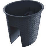 Květináč na zábradlí RATOLLA OVAL - antracit 29,8 cm