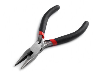 Kleště kombinované - půlkulaté se zoubky a štípací 125 mm - 1 ks - černá