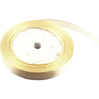 Satén stuha 1 cm, 23 m, šampaň