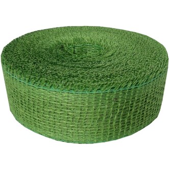 Jutová stuha 5 cm, 25 m - sv. zelená"