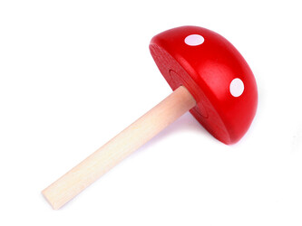 Hříbek na látání i k dekoraci - 5 ks - červená