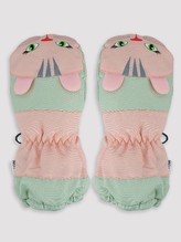 NOVITI RN030-G-01 Rękawiczki narciarskie 1P dziewczęce kotek 12