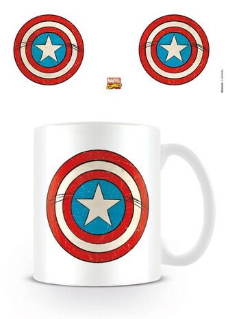 Hrnek Marvel Retro - Captain America Sheild, 0,33 l