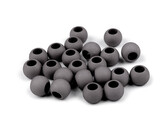 Plastové korálky matné s velkým průvlekem 11x14 mm - 200 ks - 17 (48) šedá střední