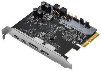 ASRock Thunderbolt 4 AIC R2.0 / PCI-E 3.0 / Intel JHL8540 Thunderbolt 4 Controller / 2x Thunderbolt 4 / 2x DP IN ASRock Thunderbolt 4 AIC R2.0 / PCI-E 3.0 / Intel JHL8540 Thunderbolt 4 Controller / 2x Thunderbolt 4 / 2x DP IN