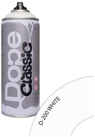 Farba w sprayu 400ml Classic D-200 White, Dope Cans