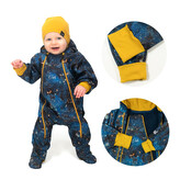 Rostoucí softshellová kombinéza s fleecem Galaxie; Barva: modrá; Velikost: 86 - 92