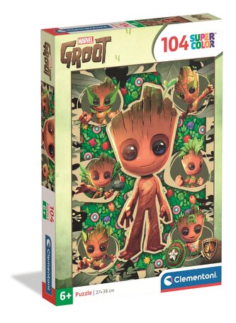 Puzzle 104 elementów. Super kolor. Groot