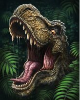 Diamantové malování Dino útočí 30 x 40 cm