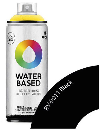 Farba w sprayu 400ml Waterbased R-9011 Black, MTN Colors