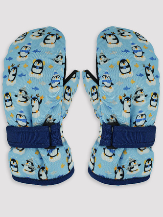 NOVITI RN040-B-01 Rękawiczki narciarskie 1P chłopięce pingwin 12