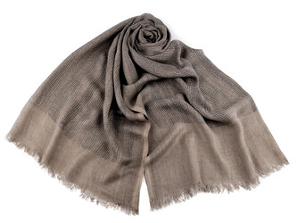 Šátek / šála / pléd tečky 95x210 cm - 1 ks - 2 šedobéžová