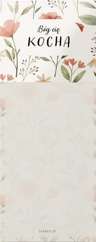 Notes z magnesem - Bóg cię kocha - kwiaty Notes z magnesem - Bóg cię kocha - kwiaty
