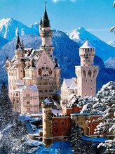 Diamantové malování NEUSCHWANSTEIN v zimě 30 x 40 cm