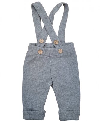 Žebrované rostoucí legíny se šlemi na knoflíky - šedé melírová, vel. 80/86; 80/86 (12-18m)