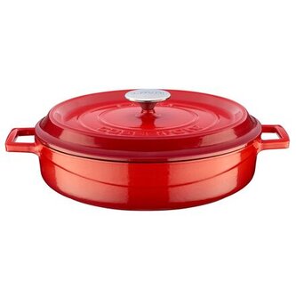 Kastrol Ø 28 cm, 3,5 l, litinový, červený LAVA METAL LVYST28K2R