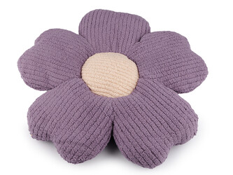 Dekorační polštář květ Ø50 cm - 1 ks - 6 fialová lila