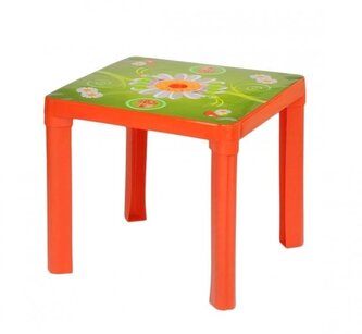 Stolik plastikowy czerwony