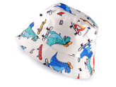 Dětský / chlapecký letní klobouk dinosaurus - 1 ks - 1 bílá