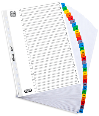 Przekładki A4 1-31 Mylar, Elba