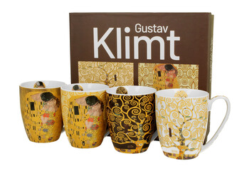 Komplet 4 kubki classic inspired by Gustav Klimt Komplet 4 kubki classic inspired by Gustav Klimt