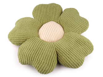 Dekorační polštář květ Ø50 cm - 1 ks - 8 zelená sv.