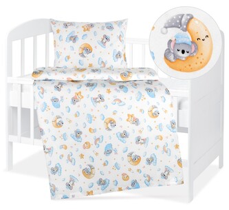 Dětské povlečení bavlna Agáta - Koala, měsíc, hvězdy - 90x135, 45x60 cm
