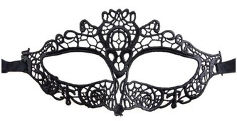 Krajková škraboška, černá No.2