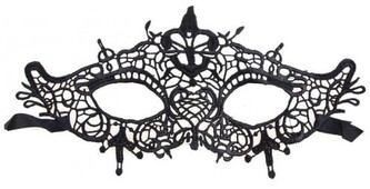 Krajková škraboška, černá No.1