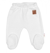 Pletené kojenecké polodupačky Hand Made, bílé, vel. 68; 68 (3-6m)